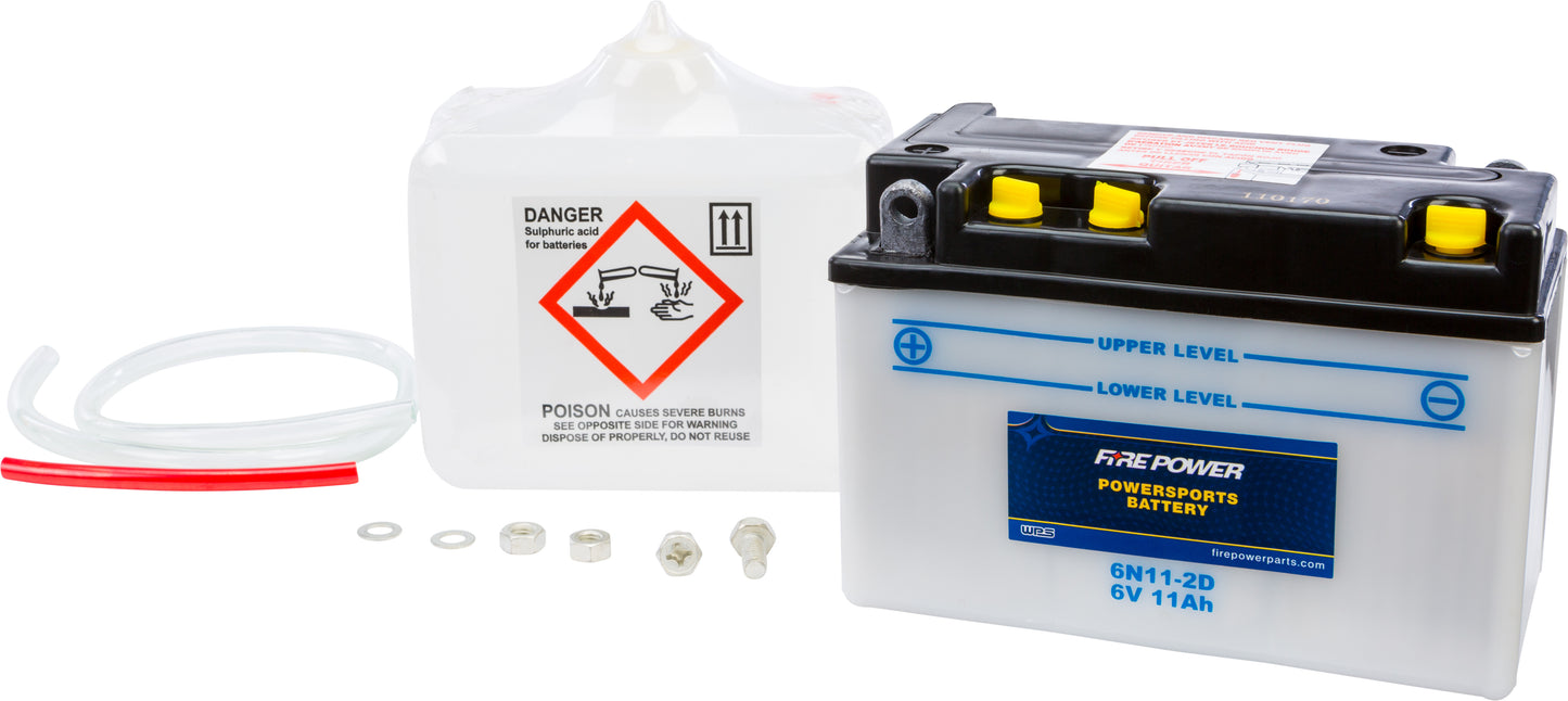 6V Standard Battery w/Acid Pack