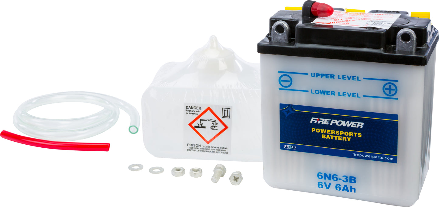6V Standard Battery w/Acid Pack