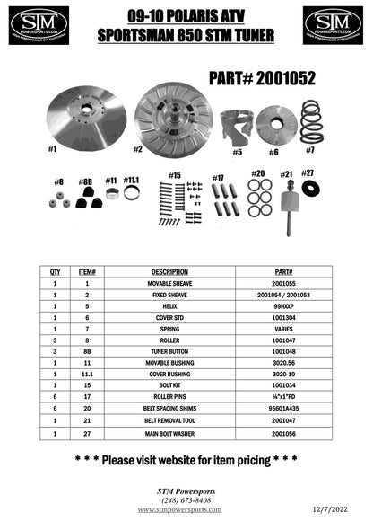 Polaris Sportsman 2009-10 850 Tuner Secondary Assembly