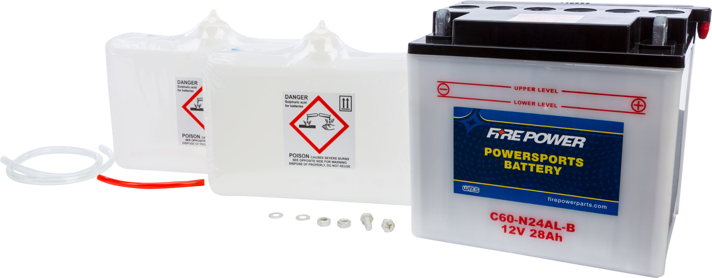 12V Heavy Duty Battery w/Acid Pack