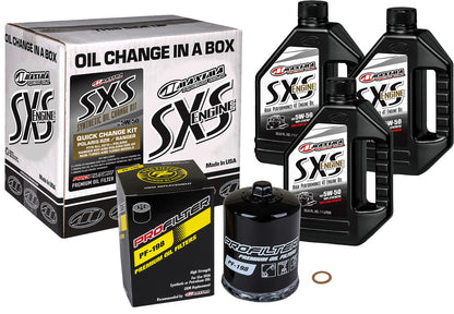 2013-2019 RZR/Rangers MAXIMA SXS OIL QUICK CHANGE KIT 10W50 WITH BLACK OIL FILTER