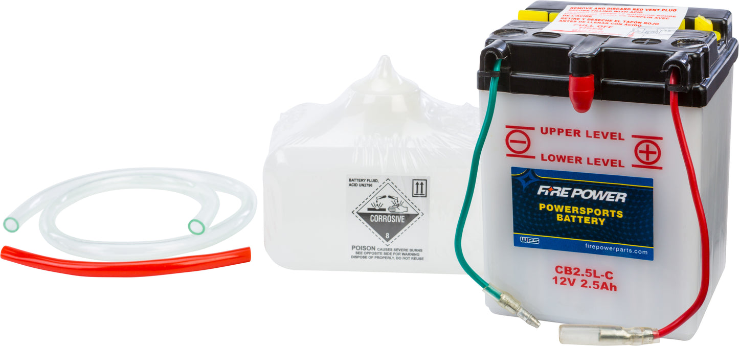 12V Heavy Duty Battery w/Acid Pack