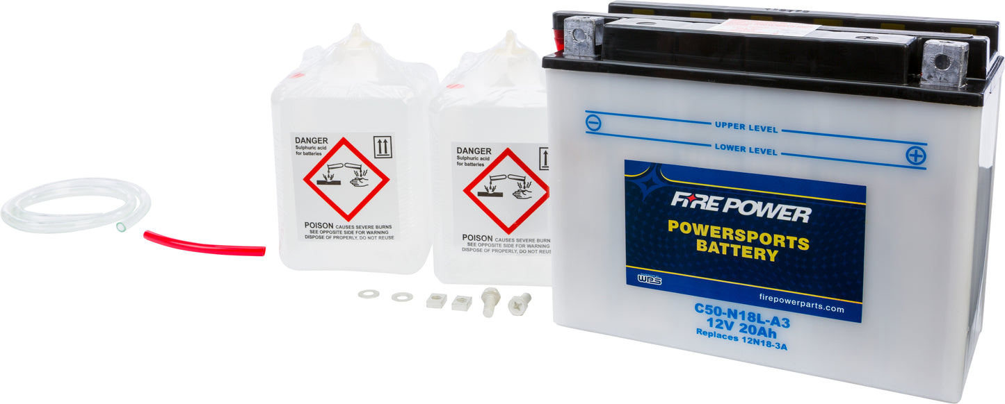 12V Heavy Duty Battery w/Acid Pack