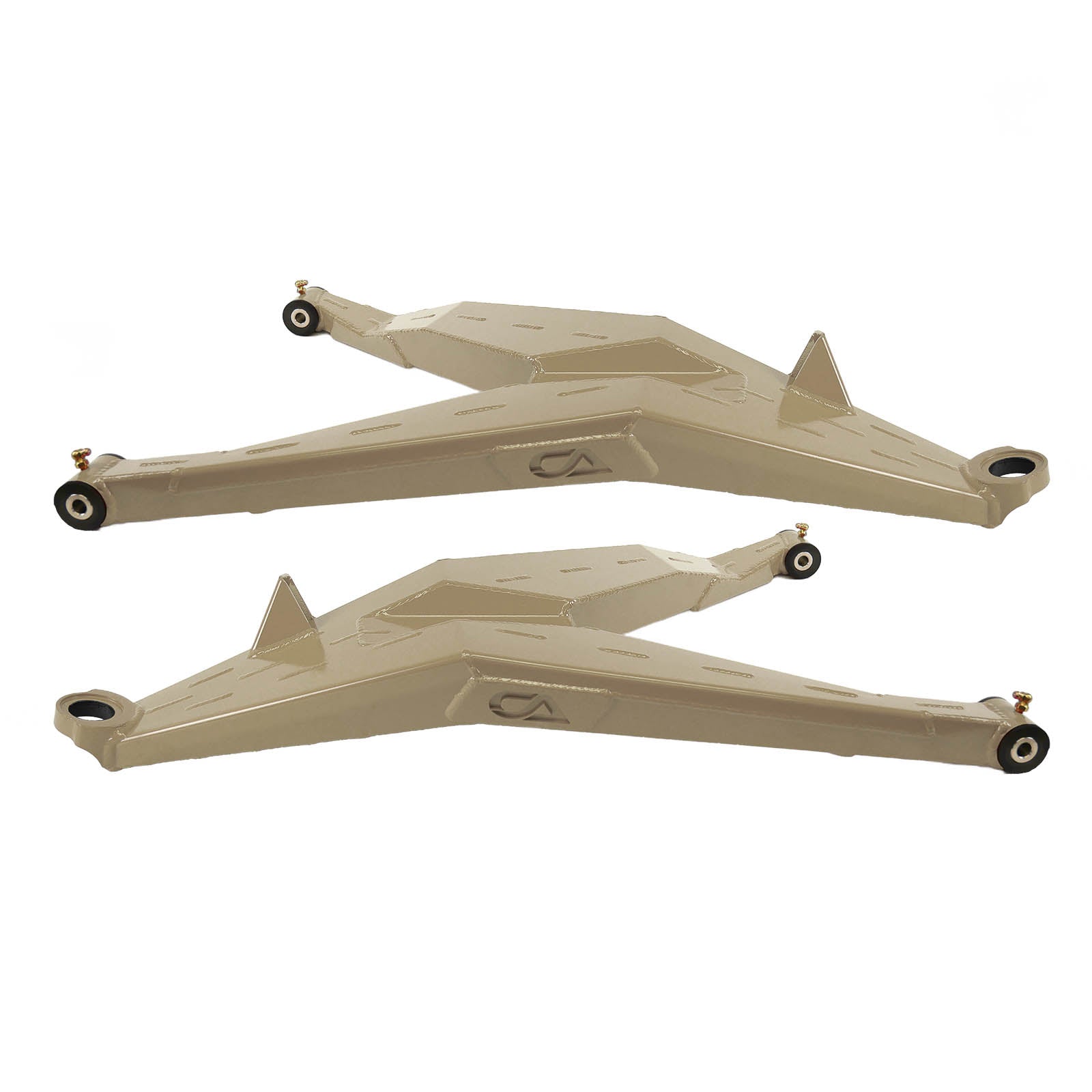 Can-Am Maverick X3 Lower Boxed Control Arms are laser cut from 4130 chromoly then CNC broke for quality and accuracy. Comes complete with 25% larger bushings installed to decrease wear and increase bushing life. Made with TIVARÃ‚Â® a high quality UHMW-PE material and is resistant to most all chemicals and conditions.