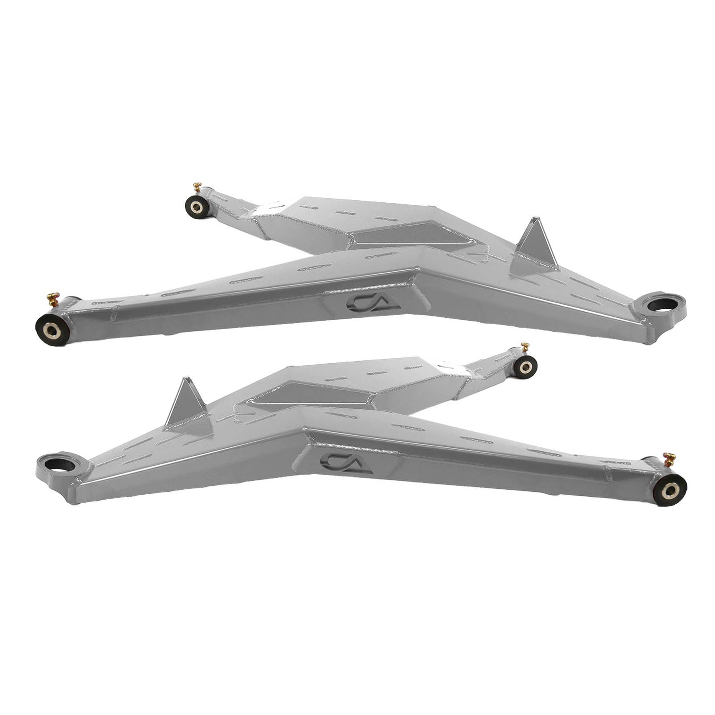Can-Am Maverick X3 Lower Boxed Control Arms are laser cut from 4130 chromoly then CNC broke for quality and accuracy. Comes complete with 25% larger bushings installed to decrease wear and increase bushing life. Made with TIVARÃ‚Â® a high quality UHMW-PE material and is resistant to most all chemicals and conditions.