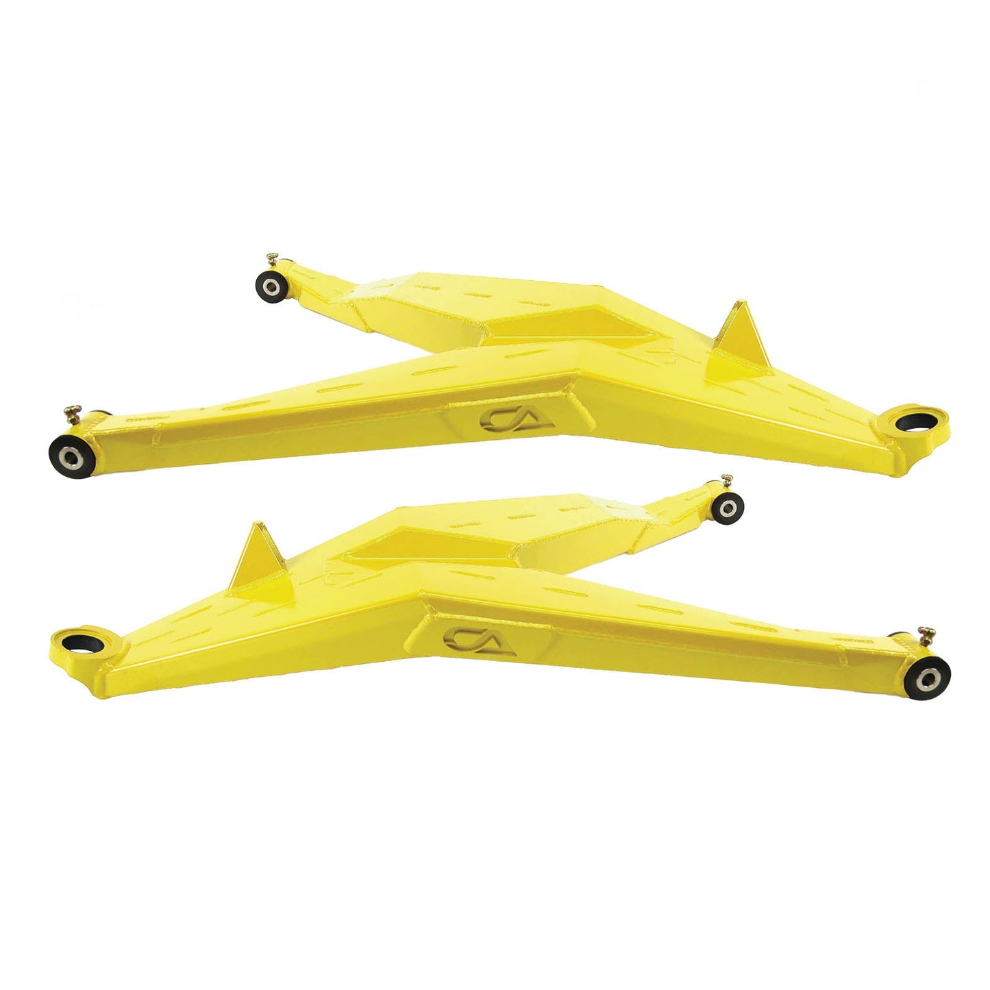 Can-Am Maverick X3 Lower Boxed Control Arms are laser cut from 4130 chromoly then CNC broke for quality and accuracy. Comes complete with 25% larger bushings installed to decrease wear and increase bushing life. Made with TIVARÃ‚Â® a high quality UHMW-PE material and is resistant to most all chemicals and conditions.