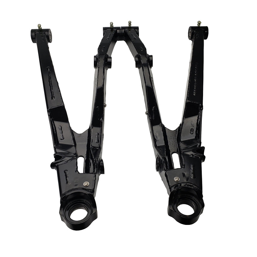Can-Am Maverick X3 Upper Boxed Control Arms are laser cut from 4130 chromoly then CNC broke for quality and accuracy. Comes complete with 25% larger bushings installed to decrease wear and increase bushing life. Made with TIVARÃ‚Â® a high quality UHMW-PE material and is resistant to most all chemicals and conditions. 