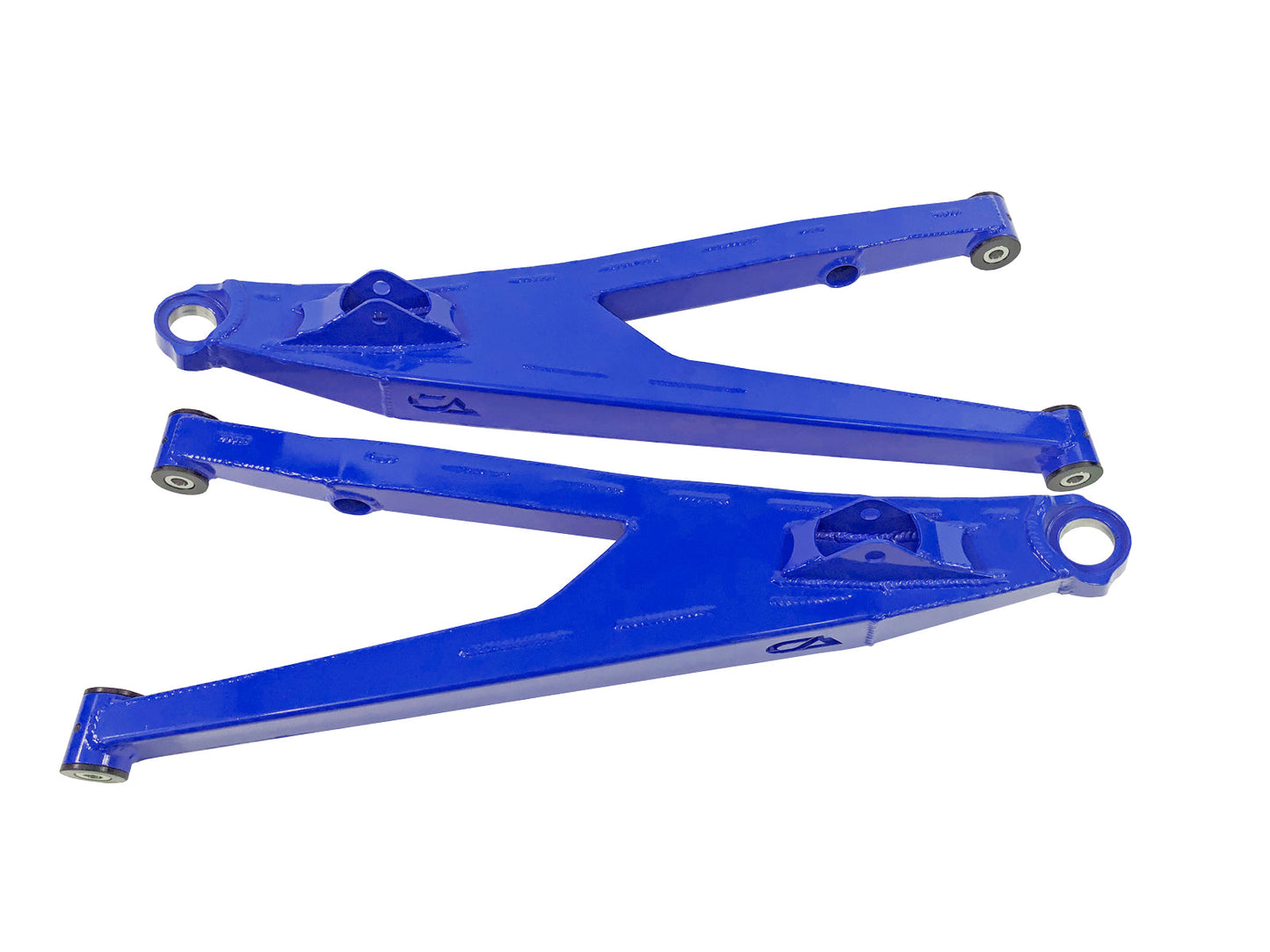 Can-Am Maverick X3 Upper Boxed Control Arms are laser cut from 4130 chromoly then CNC broke for quality and accuracy. Comes complete with 25% larger bushings installed to decrease wear and increase bushing life. Made with TIVARÃ‚Â® a high quality UHMW-PE material and is resistant to most all chemicals and conditions. 