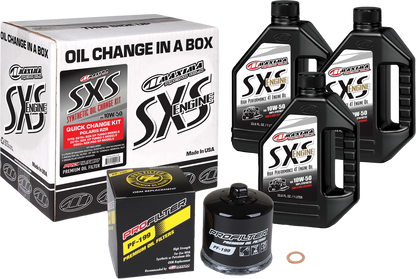 MAXIMA SXS 2019-2021 RZR OIL QUICK CHANGE KIT 10W50/5W50 WITH BLACK OIL FILTER